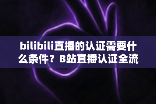 bilibili直播的认证需要什么条件？B站直播认证全流程详解与实用指南