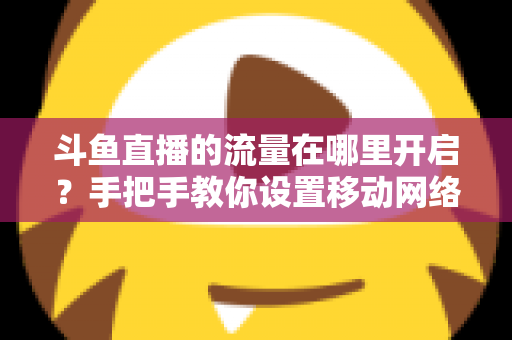 斗鱼直播的流量在哪里开启?手把手教你设置移动网络播放与实用省流攻略 斗鱼直播的流量在哪里开启?手把手教你设置移动网络播放与实用省流攻略