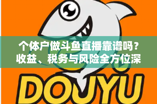 个体户做斗鱼直播靠谱吗？收益、税务与风险全方位深度解析