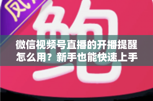 微信视频号直播的开播提醒怎么用？新手也能快速上手的完整操作指南与涨粉秘籍