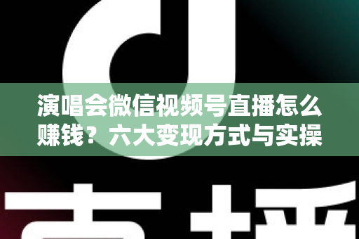 演唱会微信视频号直播怎么赚钱？六大变现方式与实操指南全面解析
