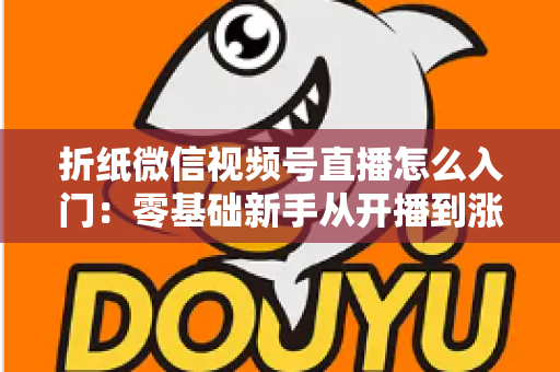 折纸微信视频号直播怎么入门：零基础新手从开播到涨粉的完整实战指南