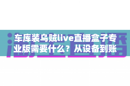 车库装乌贼live直播盒子专业版需要什么？从设备到账号的完整开通指南
